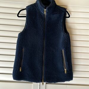 J. Crew navy Sherpa vest size XS